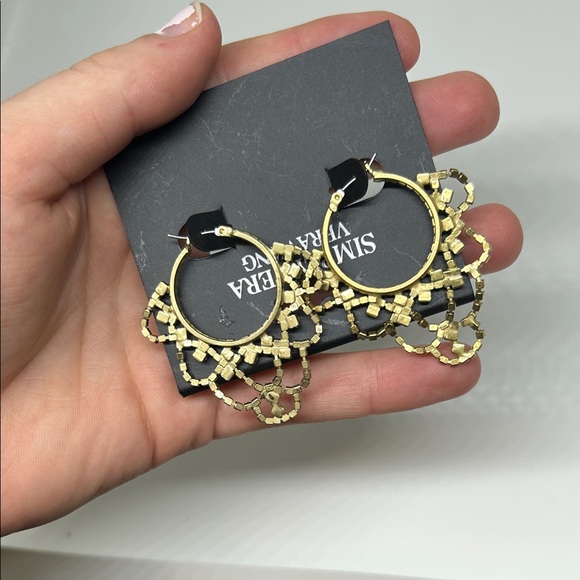 NEW Simply Vera Vera Wang Crystal Embellished Earrings - Picture 3 of 4